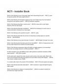 NCTI - Installer Book Exam Questions and Answers 2024&sol;2025&lpar; A&plus; GRADED 100&percnt; VERIFIED&rpar;&period;