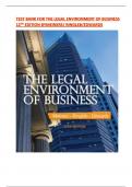 TEST BANK FOR THE LEGAL ENVIRONMENT OF BUSINESS 12TH EDITION 