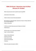 NUR 234 Exam 3 Questions And Verified Answers A&plus; Graded