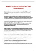 NUR 234 Final Exam Questions And 100&percnt; Correct Answers