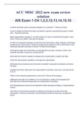 ACC MISC 2022 new exam review solution AIS Exam 1 CH 1,2,3,12,13,14,15,16
