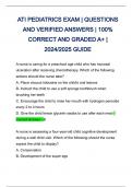 BUNDLE FOR NGN ATI PEDIATRICS EXAM &vert; QUESTIONS AND CORRECT ANSWERS &vert; RATED A&plus; &vert; LATEST 2024&sol;2025