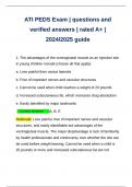 ATI PEDS Exam &vert; Questions and Verified Answers &vert; Rated A&plus; &vert; 2024&sol;2025 Guide