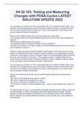 IHI QI 103&colon; Testing and Measuring Changes with PDSA Cycles LATEST SOLUTION UPDATE 2022