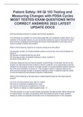 Patient Safety&colon; IHI QI 103 Testing and Measuring Changes with PDSA Cycles MOST TESTED EXAM QUESTIONS WITH CORRECT ANSWERS 2022 LATEST UPDATE DOCS 