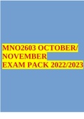 MNO2603 OCTOBER/ NOVEMBER EXAM PACK 2022/2023