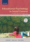 Educational Psychology in Social Context - Ecosystemic applications in southern Africa (Textbook)