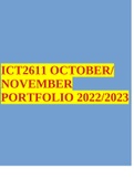 ICT2611 OCTOBER/ NOVEMBER PORTFOLIO 2022/2023