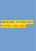 HRM2605 SUMMARY NOTES 2022/2023
