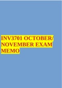 INV3701 OCTOBER/ NOVEMBER EXAM MEMO