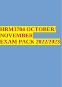 HRM3704 OCTOBER/ NOVEMBER EXAM PACK 2022/2023