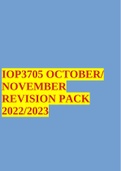 IOP3705 OCTOBER/ NOVEMBER REVISION PACK 2022/2023