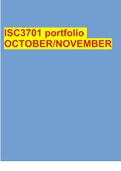 Exam (elaborations) ISC3701 FINAL EXAM PORTFOLIO 2022 OCTOBER NOVEMBER  2 Exam (elaborations) ISC3701 portfolio OCTOBER/NOVEMBER  3 Exam (elaborations) ISC3701 ASSIGNMENT 4 SEMESTER 2  4 Exam (elaborations) ISC3701 Assignment 4 Date: 15 October  5 Exam (e