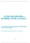 THE ACTUAL HESI MED SURG EXAM 2024  WITH &lpar;NGN&rpar;  ACTUAL SCREENSHOTS &lpar;Latest updated Version&rpar;