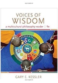 Voices of Wisdom A Multicultural Philosophy Reader 9th Edition Kessler Test Bank