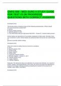 GNRS 556 - MED SURG II STUDY GUIDE FOR TEST -3 &lpar;IN PROGRESS&rpar; QUESTIONS WITH CORRECT ANSWERS&period;