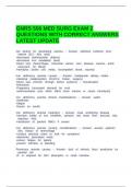 GNRS 556 MED SURG EXAM 2 QUESTIONS WITH CORRECT ANSWERS LATEST UPDATE&period;