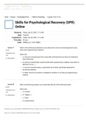 Skills for Psychological Recovery (SPR) Online Lessons 10 to 12 Post Test