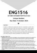 ENG1516 PORTFOLIO &lpar;ANSWERS&rpar; OCTOBER NOVEMBER 2024 - DISTINCTION GUARANTEED