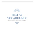 HESI A2 VOCABULARY LATEST VERSION (with all subjects)