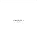 Inleiding Psychologie (Vu): Samenvatting  Hoorcollege 1 t/m 14 