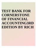 TEST BANK FOR CORNERSTONE OF FINANCIAL ACCOUNTING3RD EDITION BY RICH