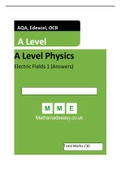 11.AQA OCR Edexcel A Level Physics Electric Fields Answers
