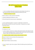 RN ATI Comprehensive Predictor Latest retest Completed with Correct Answers