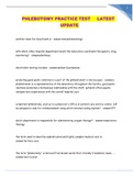 BUSN 206 PHLEBOTOMY PRACTICE TEST LATEST UPDATE