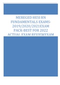 MEREGED HESI RN FUNDAMENTALS EXAMS- 2019&sol;2020&sol;2021EXAM PACK-BEST FOR 2022 ACTUAL EXAM REVIEWEXAM