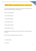 MRCP Official Sample Questions and Answers