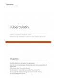 Pharmacotherapy of Tuberculosis