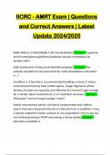 IICRC - AMRT Exam &vert; Questions and Correct Answers &vert; Latest Update 2024&sol;2025