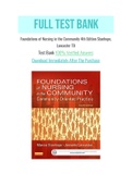 Foundations of Nursing in the Community 4th Edition Stanhope&comma; Lancaster TB With Question and Answers&comma; From Chapter 1 to 18