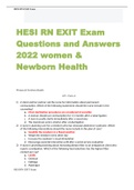 HESI RN EXIT Exam Questions and Answers 2022 women & Newborn Health