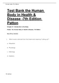 Test Bank the Human Body in Health & Disease -7th Edition Patton