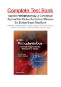Applied Pathophysiology: A Conceptual Approach to the Mechanisms of Disease 3rd Edition Braun Test Bank