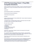 UTA Pharmacology Exam 1 Prep With Complete Solutions&period;