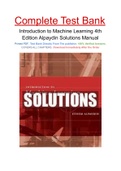 Introduction to Machine Learning 4th Edition Alpaydin Solutions Manual
