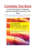 Test Bank for Human Physiology: An Integrated Approach, 8th Edition, Dee Unglaub Silverthorn Chapter 1 - 26 | Updated Guide 2022
