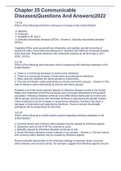 Chapter 25 Communicable Diseases&lpar;Questions And Answers&rpar;2022