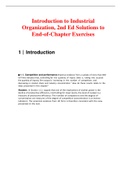Introduction to Industrial Organization&comma; 2nd Ed Solutions to End-of-Chapter Exercises