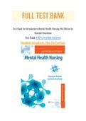 Test Bank for Introductory Mental Health Nursing 4th Edition by Womble Kincheloe with Question and Answers&comma; From Chapter 1 to 19
