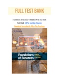 Foundations of Business 6th Edition Pride Test Bank with Question and Answers&comma; From Chapter 1 to 16
