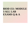 BIOD 151: MODULE 3 ALL LAB EXAMS Questions and Answers.