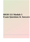 BIOD 151 Module 5 Exam Questions & Answers