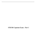 STR 581 Capstone Final Exam Part 1 / STR581 Capstone Final Exam Part 1:Latest-2022