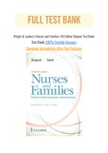 Wright & Leahey’s Nurses and Families 7th Edition Shajani Test Bank with Question and Answers, From Chapter 1 to 13