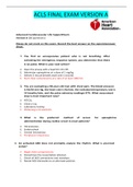 ACLS Exam Version A Questions with Correct Answers 