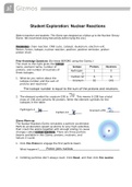 Gizmos Student Exploration| Nuclear Reactions Answer Key [100% correct]
